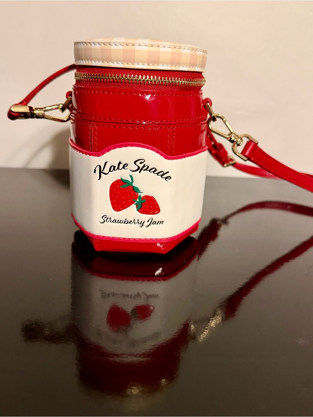 Kate Spade Strawberry Jam Jar Crossbody Purse